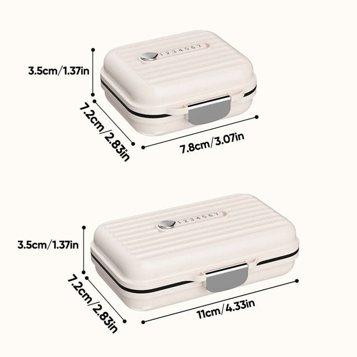 Lisslune | Portable Pill Organizer with 7 Compartments & Triple Seal