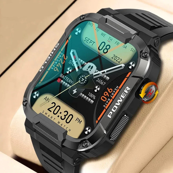 Lisslune | HUGH | Outdoor Military Slim Watch Men | Bluetooth, IP68 Waterproof Fitness Smartwatch