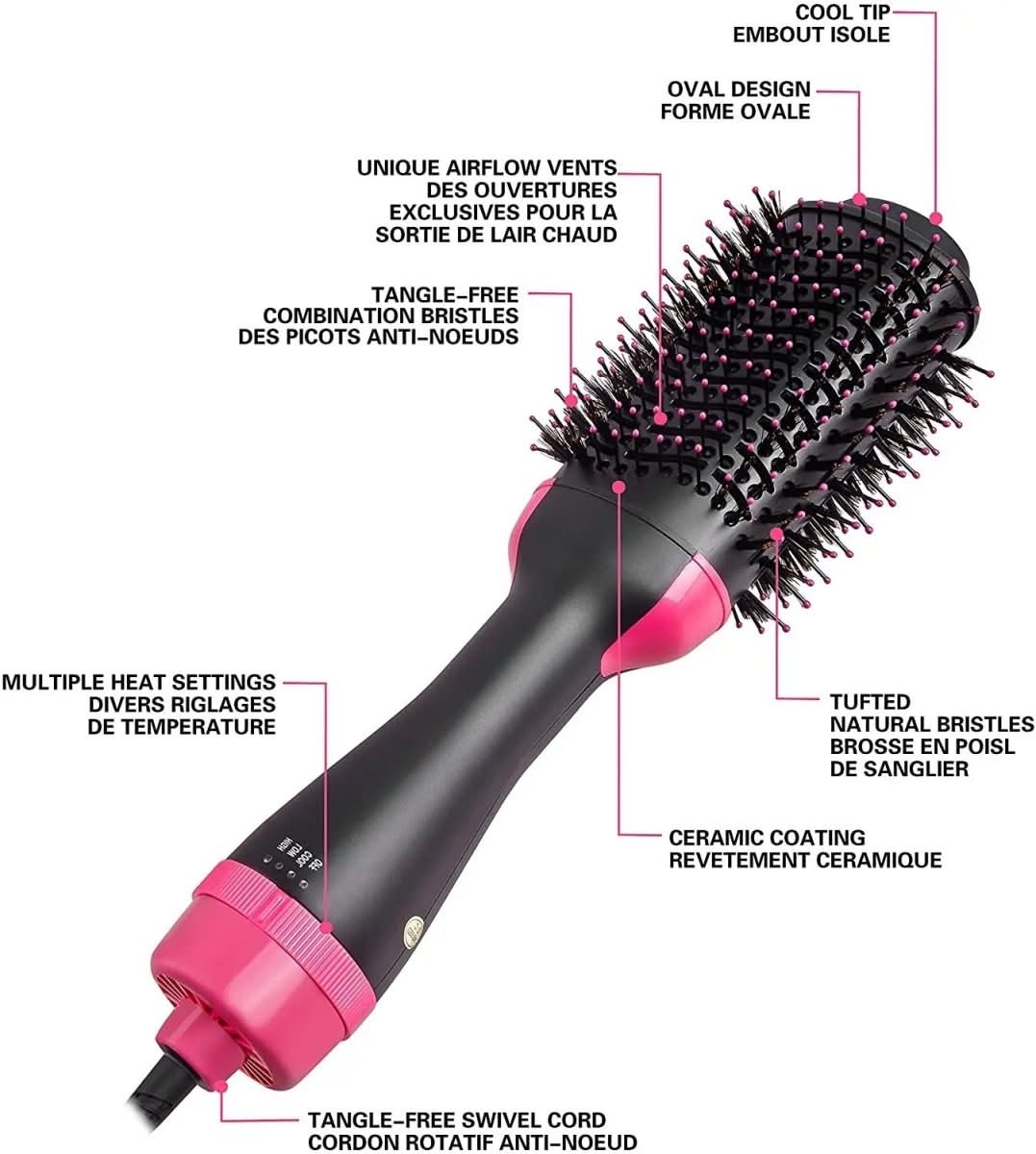 Lisslune | 4-in-1 Hair Dryer & Straightener for Volume & Shine