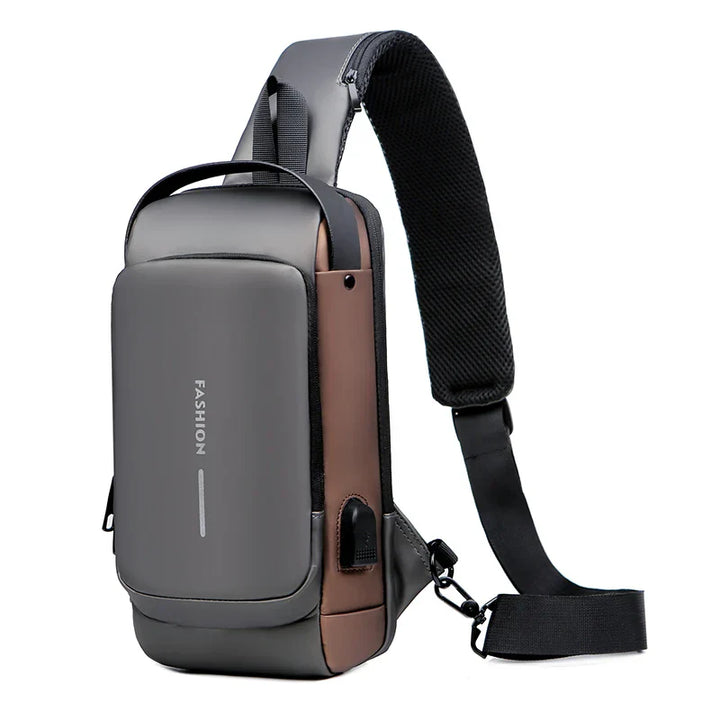 Lisslune | Men’s Bag with USB Charger – Anti-Theft Crossbody Chest Bag