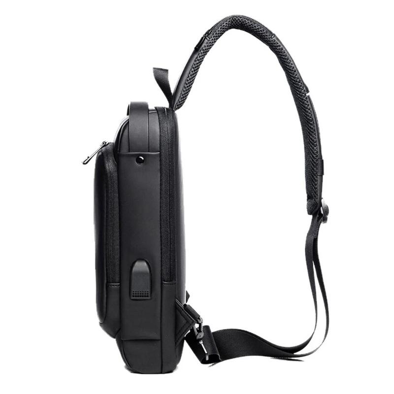 Lisslune | Men’s Bag with USB Charger – Anti-Theft Crossbody Chest Bag