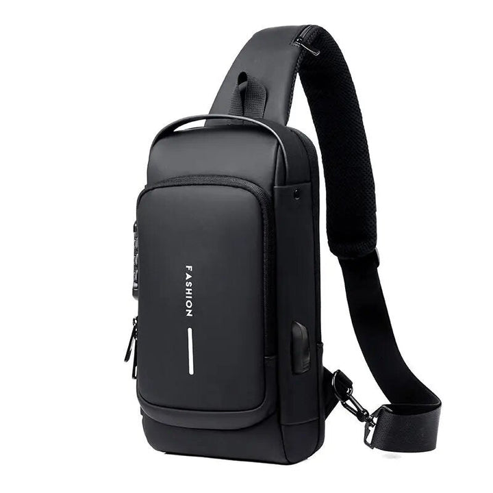 Lisslune | Men’s Bag with USB Charger – Anti-Theft Crossbody Chest Bag