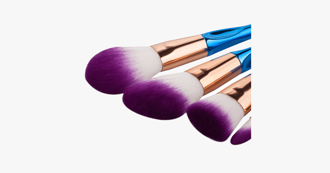 Lisslune | 8-piece rainbow mermaid brush set – Get ready for any occasion with a flawless look