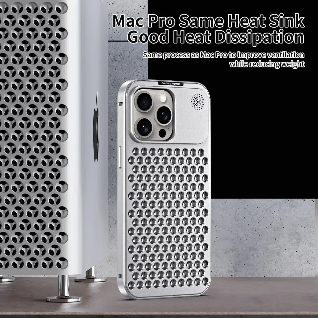 Lisslune | Breathable Perfume Aluminum alloy Heat Dissipation Phone Case For iPhone 12 13 14 15 Pro Max Plus Detachable Cover