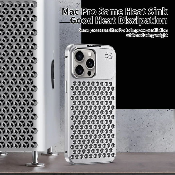 Lisslune | Breathable Perfume Aluminum alloy Heat Dissipation Phone Case For iPhone 12 13 14 15 Pro Max Plus Detachable Cover