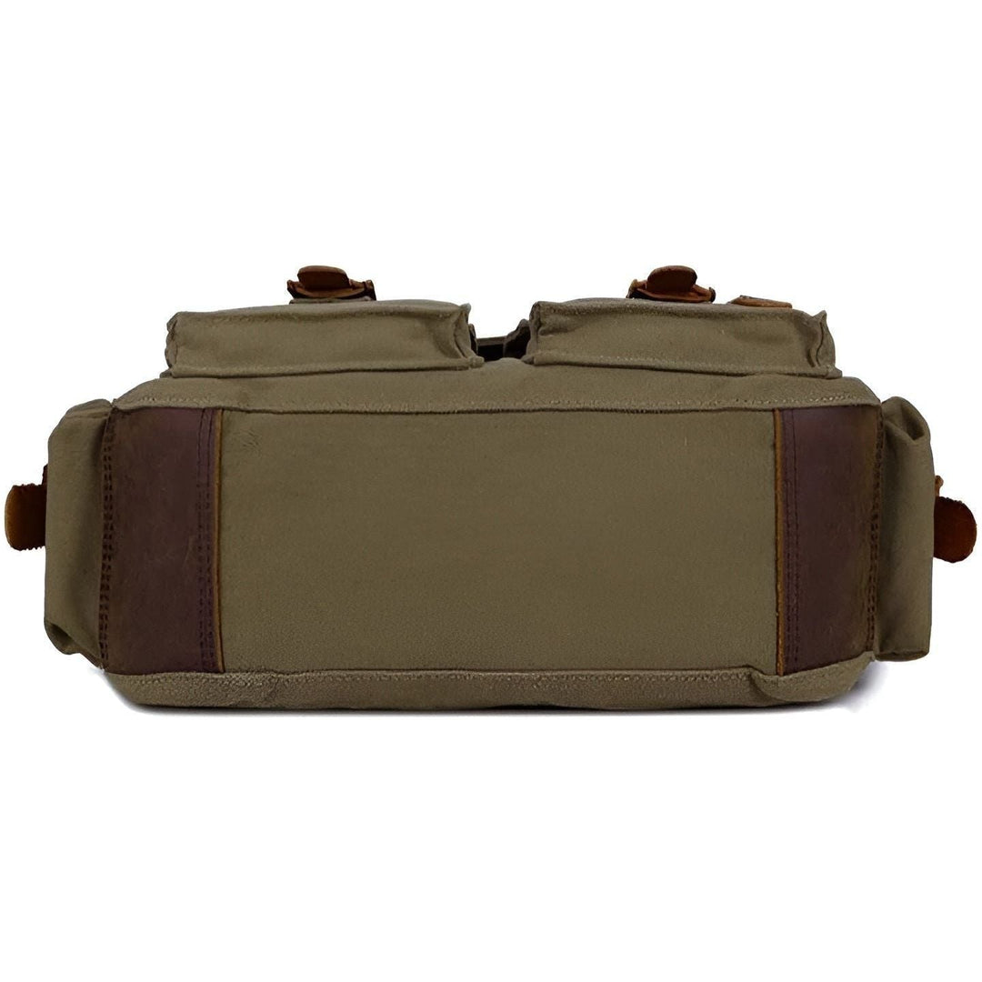 Lisslune | Michael Bag – Vintage Canvas Messenger Bag for Men with Leather Accents