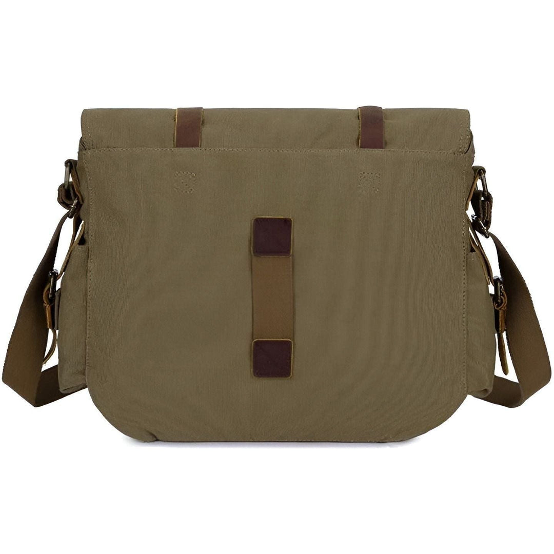 Lisslune | Michael Bag – Vintage Canvas Messenger Bag for Men with Leather Accents