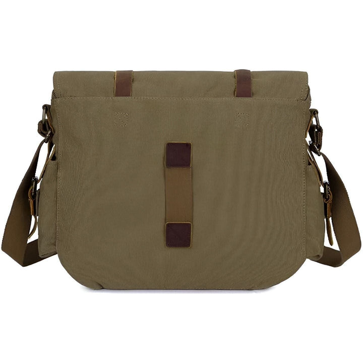 Lisslune | Michael Bag – Vintage Canvas Messenger Bag for Men with Leather Accents
