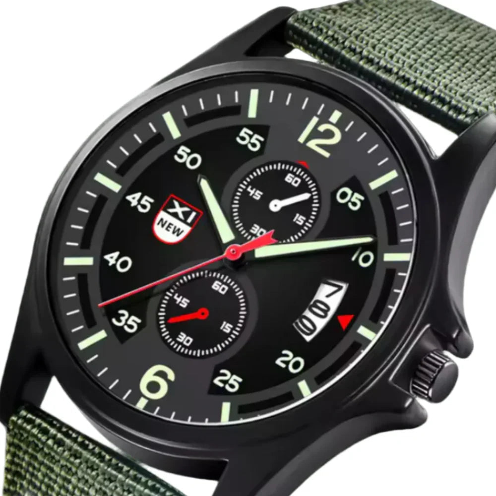 Lisslune | Military Quartz Watch – Lightweight Tactical Nylon Strap Watch for Men