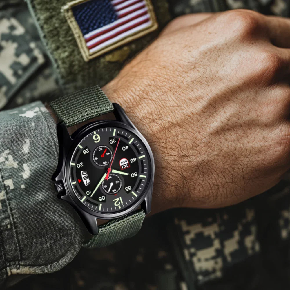 Lisslune | Military Quartz Watch – Lightweight Tactical Nylon Strap Watch for Men
