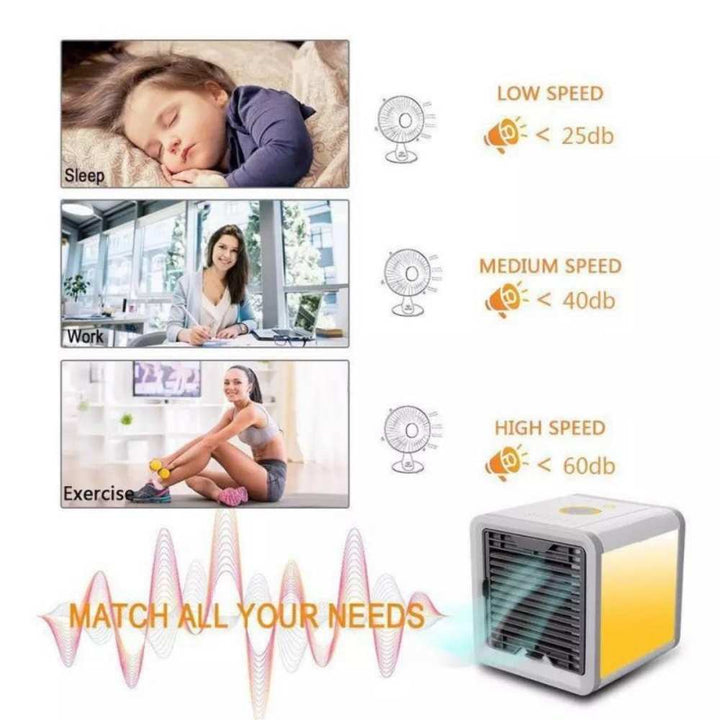 Lisslune | Frost Air Small Portable Air Conditioner Miniature Air Cooler AC 550ml Water Tank