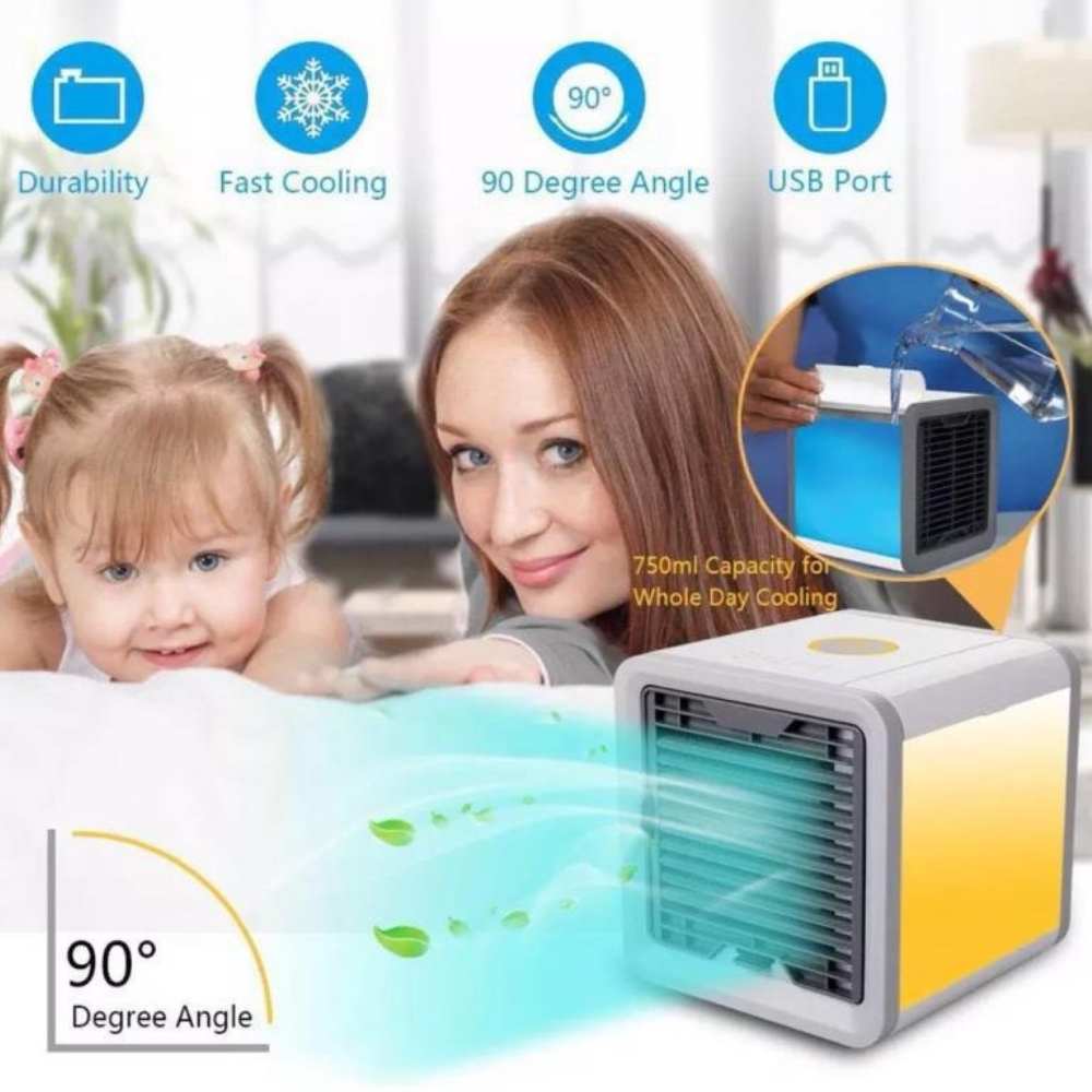 Lisslune | Frost Air Small Portable Air Conditioner Miniature Air Cooler AC 550ml Water Tank