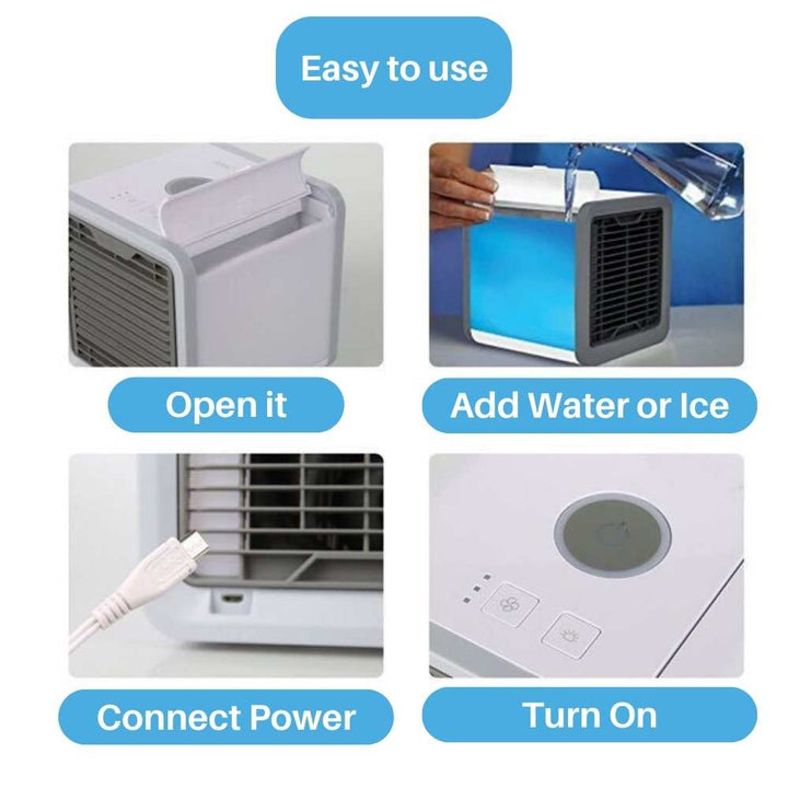 Lisslune | Frost Air Small Portable Air Conditioner Miniature Air Cooler AC 550ml Water Tank