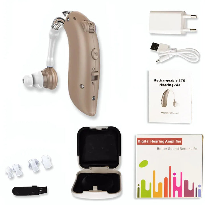 Lisslune | HEAR | Mini Digital Hearing Aid for Seniors | Portable Sound Amplifier