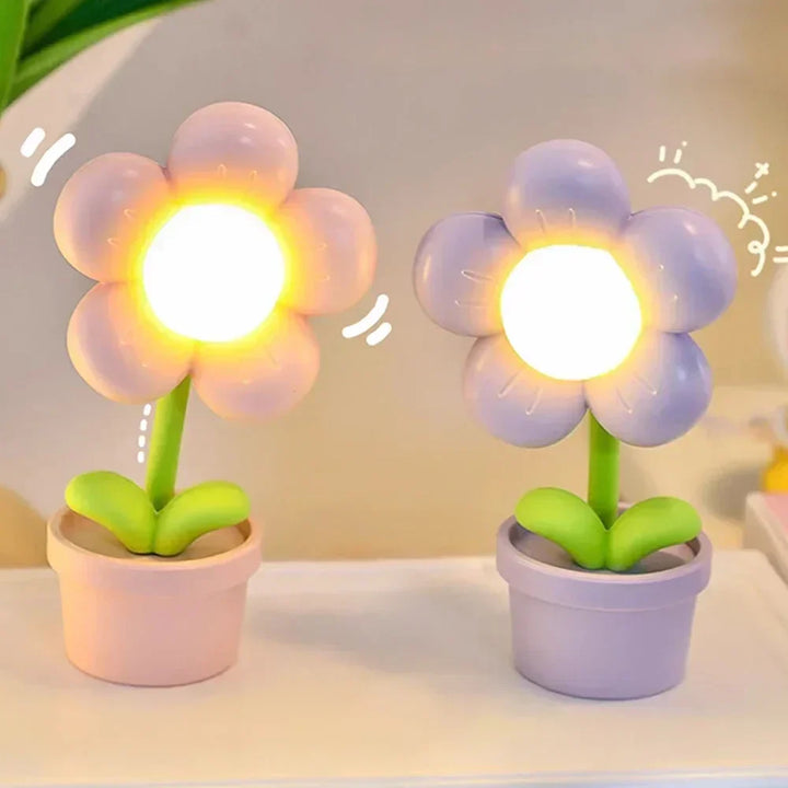 Lisslune | Cute Flower Night Light for Children – LED Table Lamp in Flower Design for the Children's Room