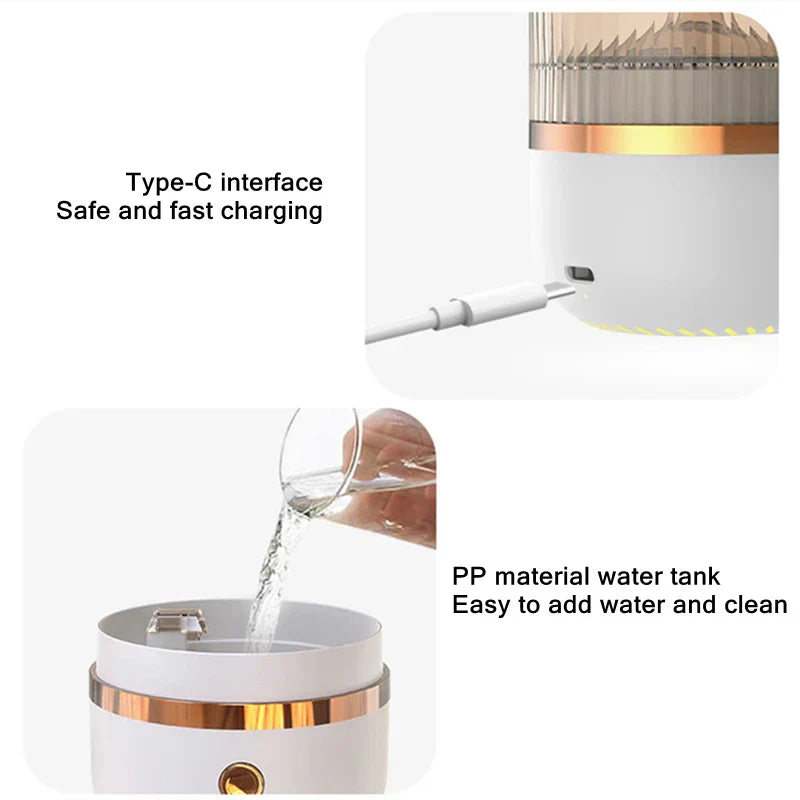 Lisslune | Himalaya salt crystal lamp & essential oil diffuser, USB ultrasonic humidifier for home & office
