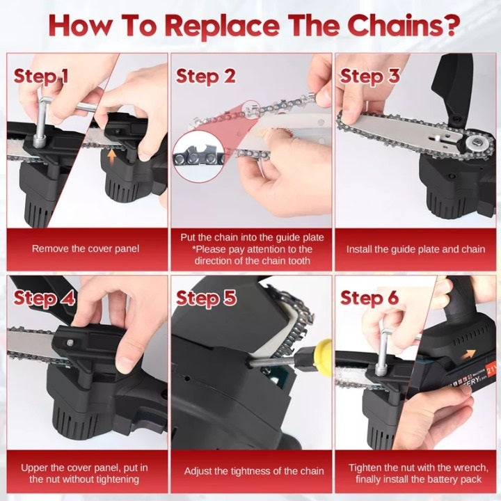 Lisslune | Powerful 6-Inch Mini Chainsaw