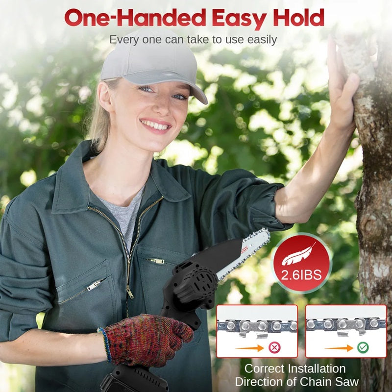 Lisslune | Powerful 6-Inch Mini Chainsaw