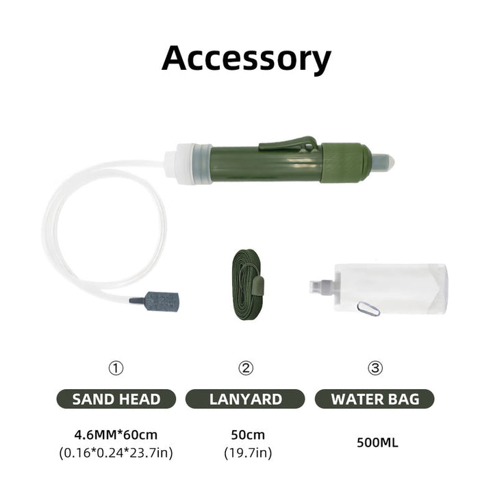 Lisslune | Mini Water Filter Straw for Survival Camping