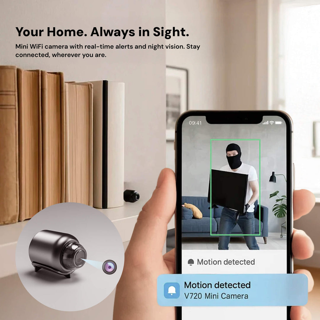 Lisslune | Mini Wireless Hidden Camera and Audio - Tiny Surveillance Mini Spy Cameras Wireless Nanny Monitoring