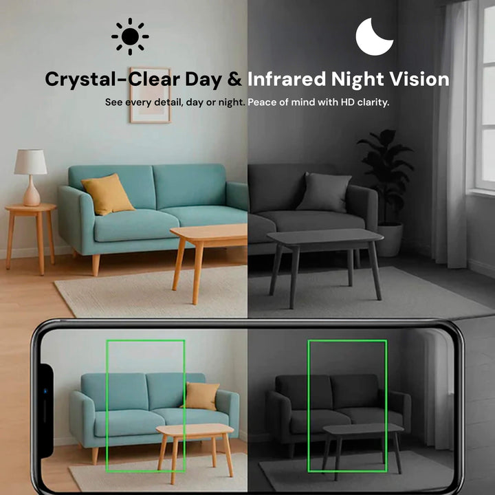 Lisslune | Mini Wireless Hidden Camera and Audio - Tiny Surveillance Mini Spy Cameras Wireless Nanny Monitoring