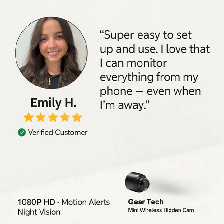 Lisslune | Mini Wireless Hidden Camera and Audio - Tiny Surveillance Mini Spy Cameras Wireless Nanny Monitoring
