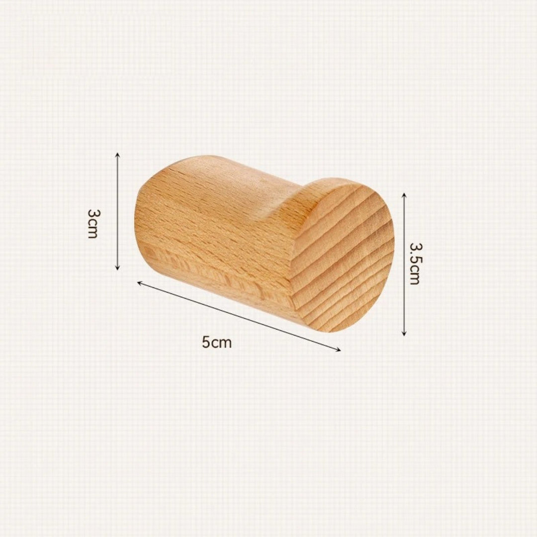 Lisslune | Minimalist Beech Wood Wall-Mounted Hook
