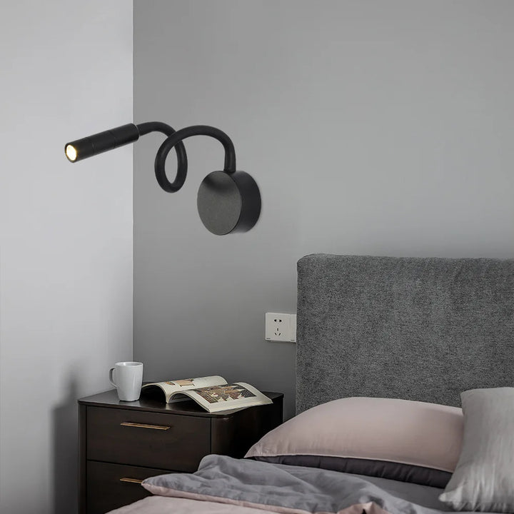 Lisslune | SleekGlow – Minimalist LED Reading Wall Lamp with Adjustable Arm