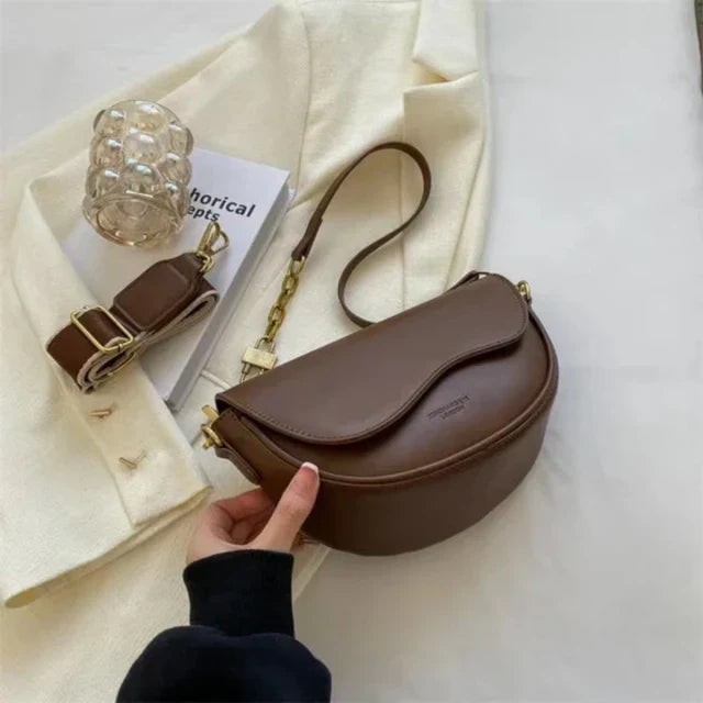 Lisslune | Women's Shoulder Bag Made of PU Leather with Wide Strap