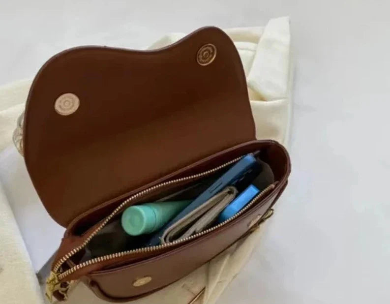 Lisslune | Women's Shoulder Bag Made of PU Leather with Wide Strap