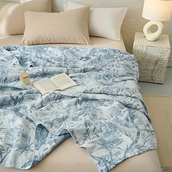 Lisslune | Mirel All-Season Cotton Floral Blanket