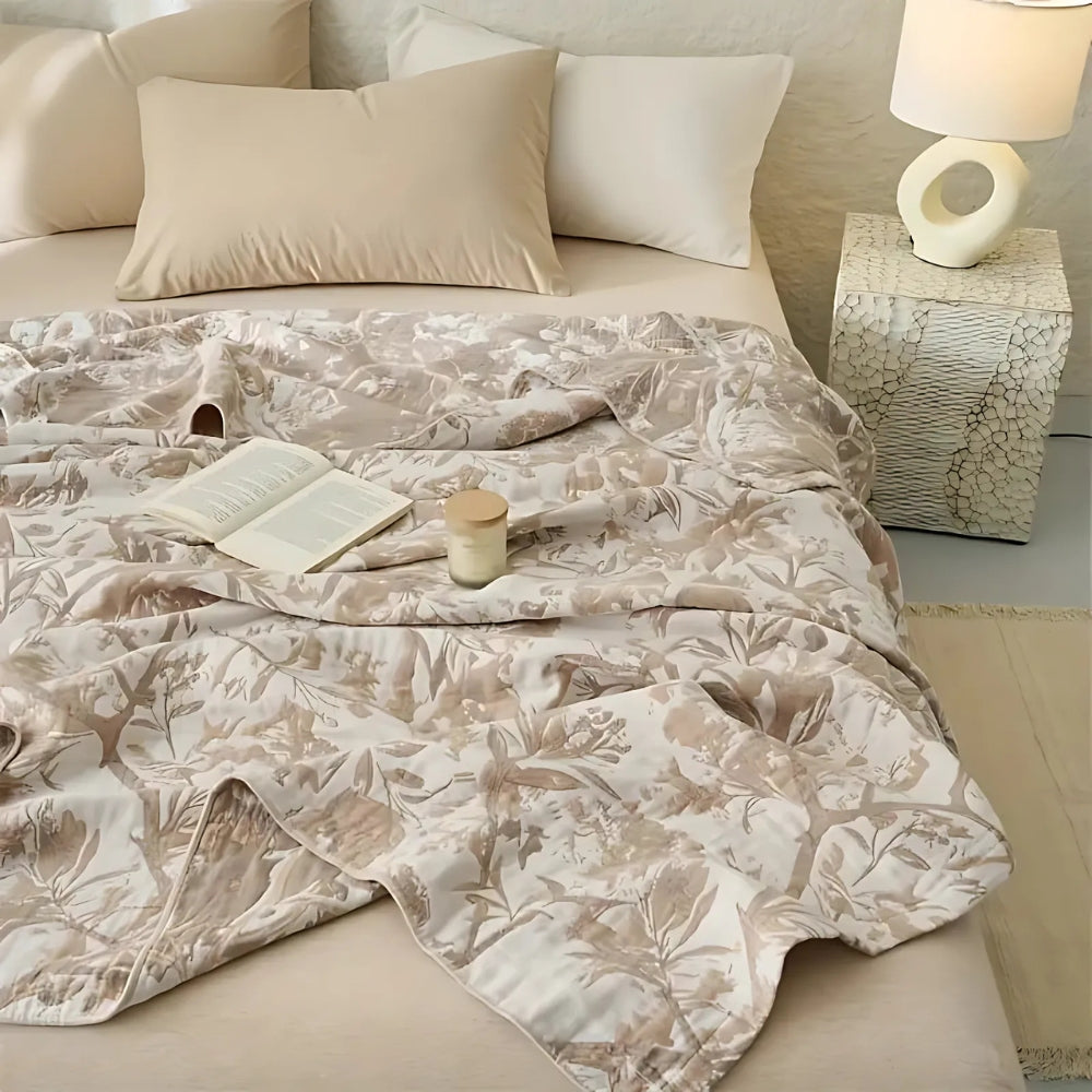 Lisslune | Mirel All-Season Cotton Floral Blanket