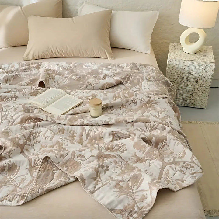 Lisslune | Mirel All-Season Cotton Floral Blanket