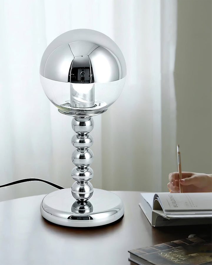 Lisslune | MirrorGlow – Minimalist Chrome Table Lamp