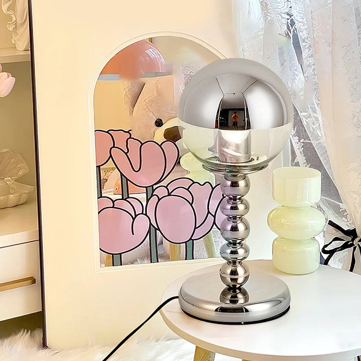 Lisslune | MirrorGlow – Minimalist Chrome Table Lamp