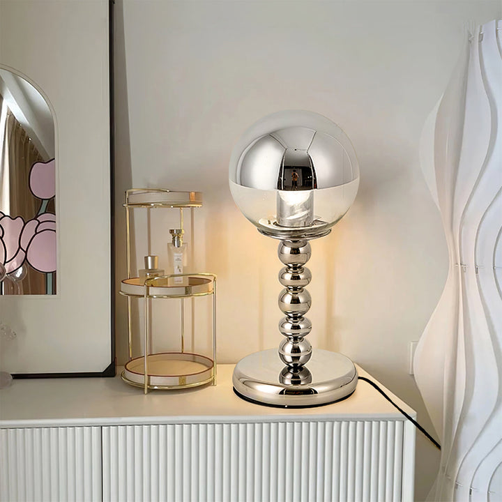 Lisslune | MirrorGlow – Minimalist Chrome Table Lamp