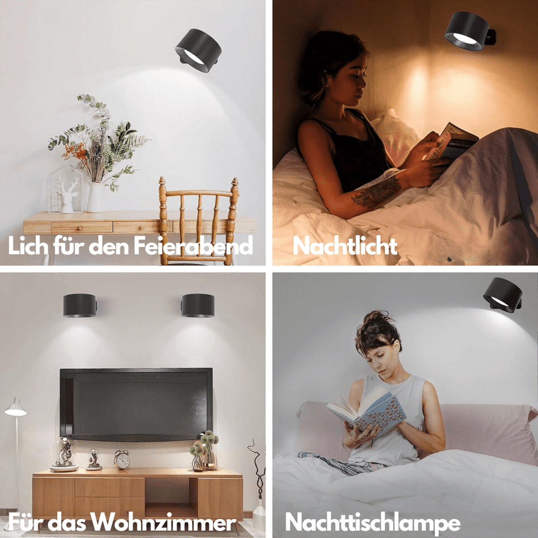 Lisslune | 360° wireless rechargeable wall light | Versatile LED lighting solution