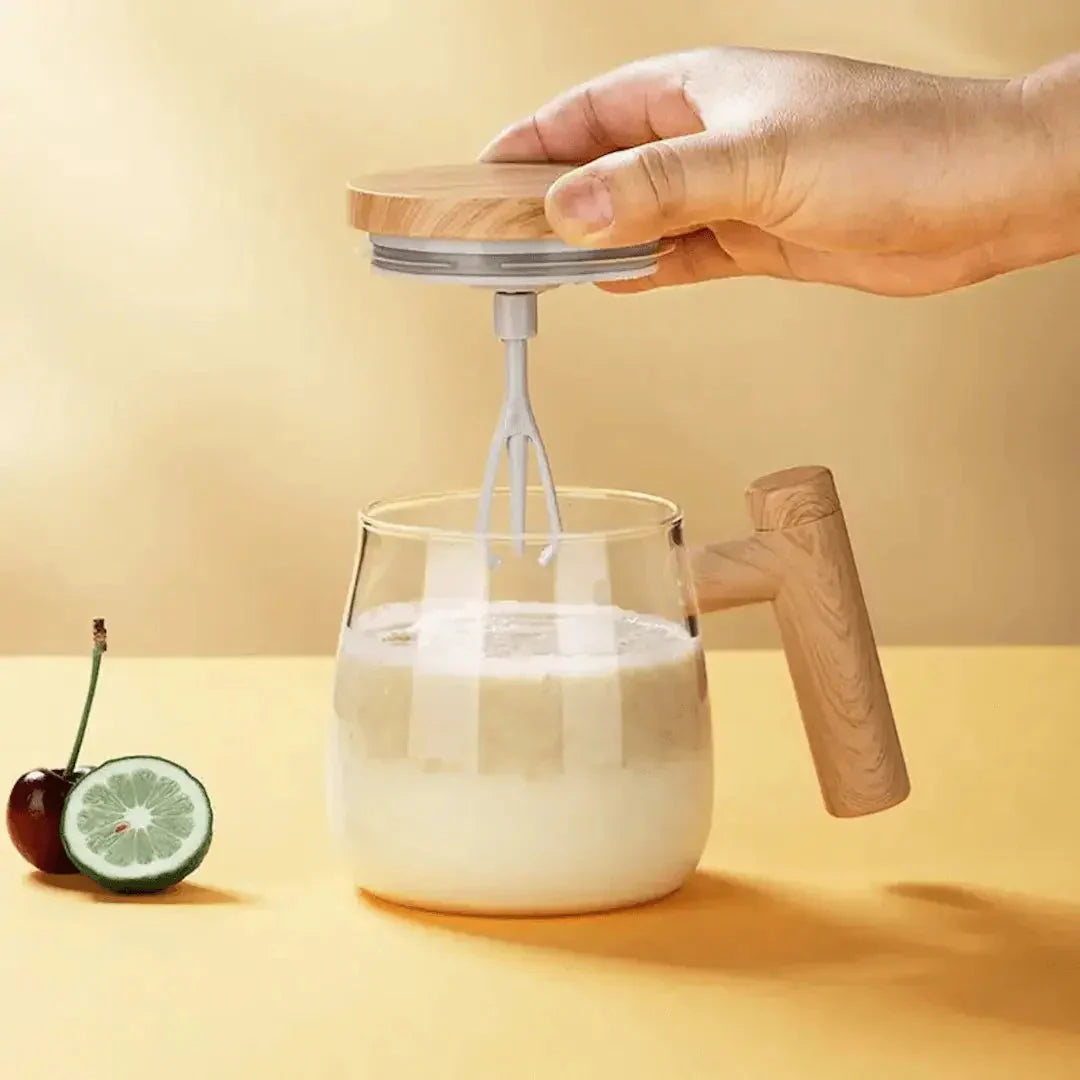 Lisslune | Intelligent Mug – Self-Stirring Cup with Wood Design