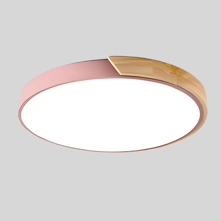 Lisslune | Wood Macaroon Circular Ceiling Light