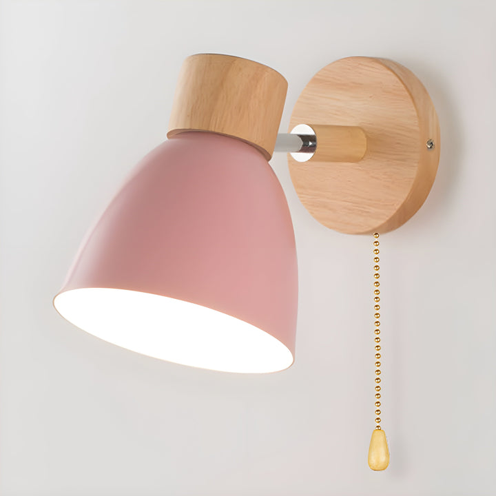 Lisslune | Wood Nordic Wall Lamp with Switch for the Bedroom