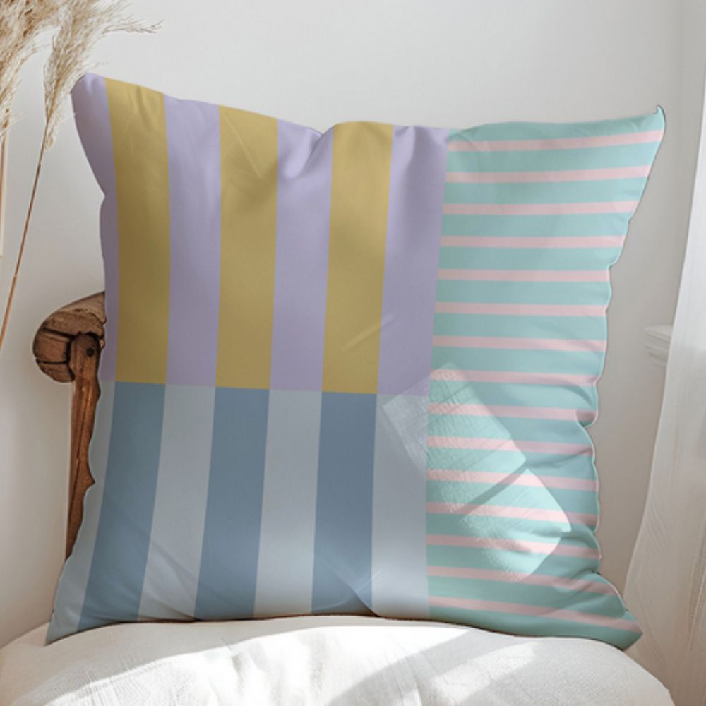 Lisslune | Mod Blocks Striped Cushion Cover