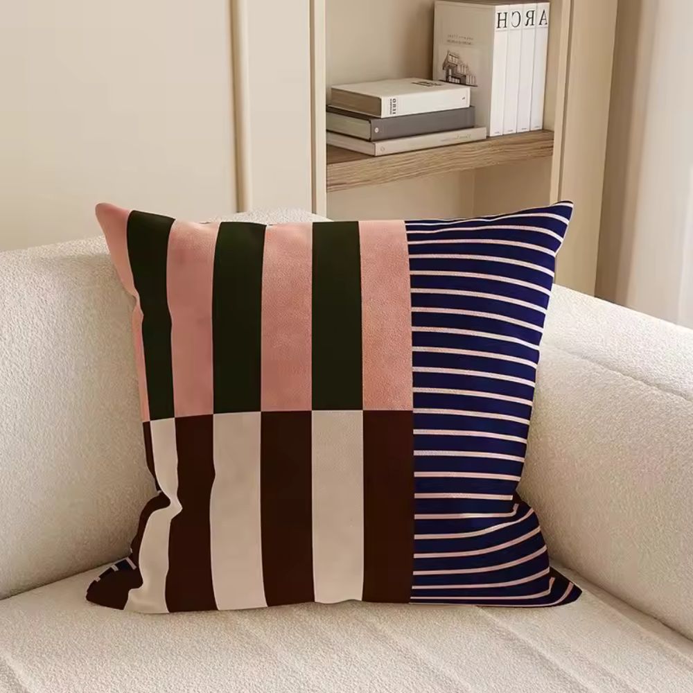 Lisslune | Mod Blocks Striped Cushion Cover