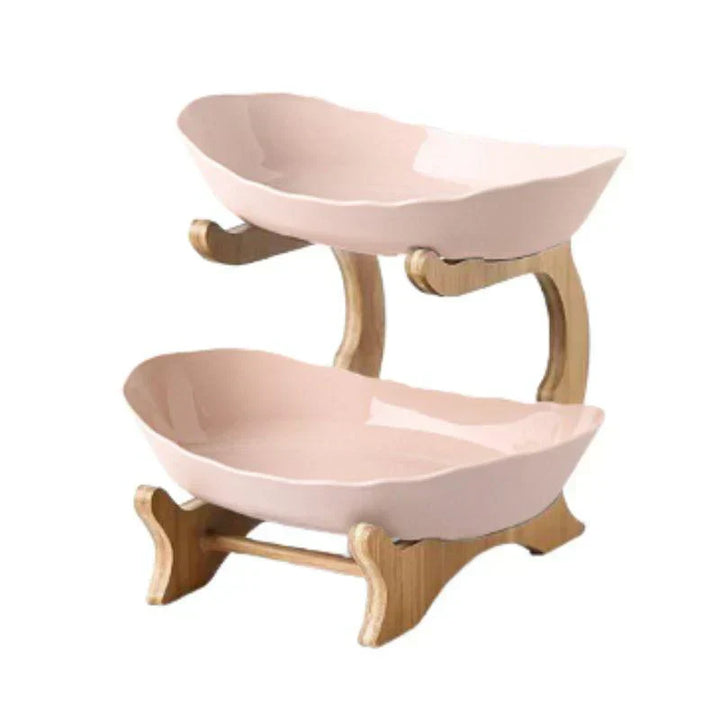 Lisslune | BambuNest – Modern Bamboo Fruit Basket with Removable Trays & Multi-Tier Design