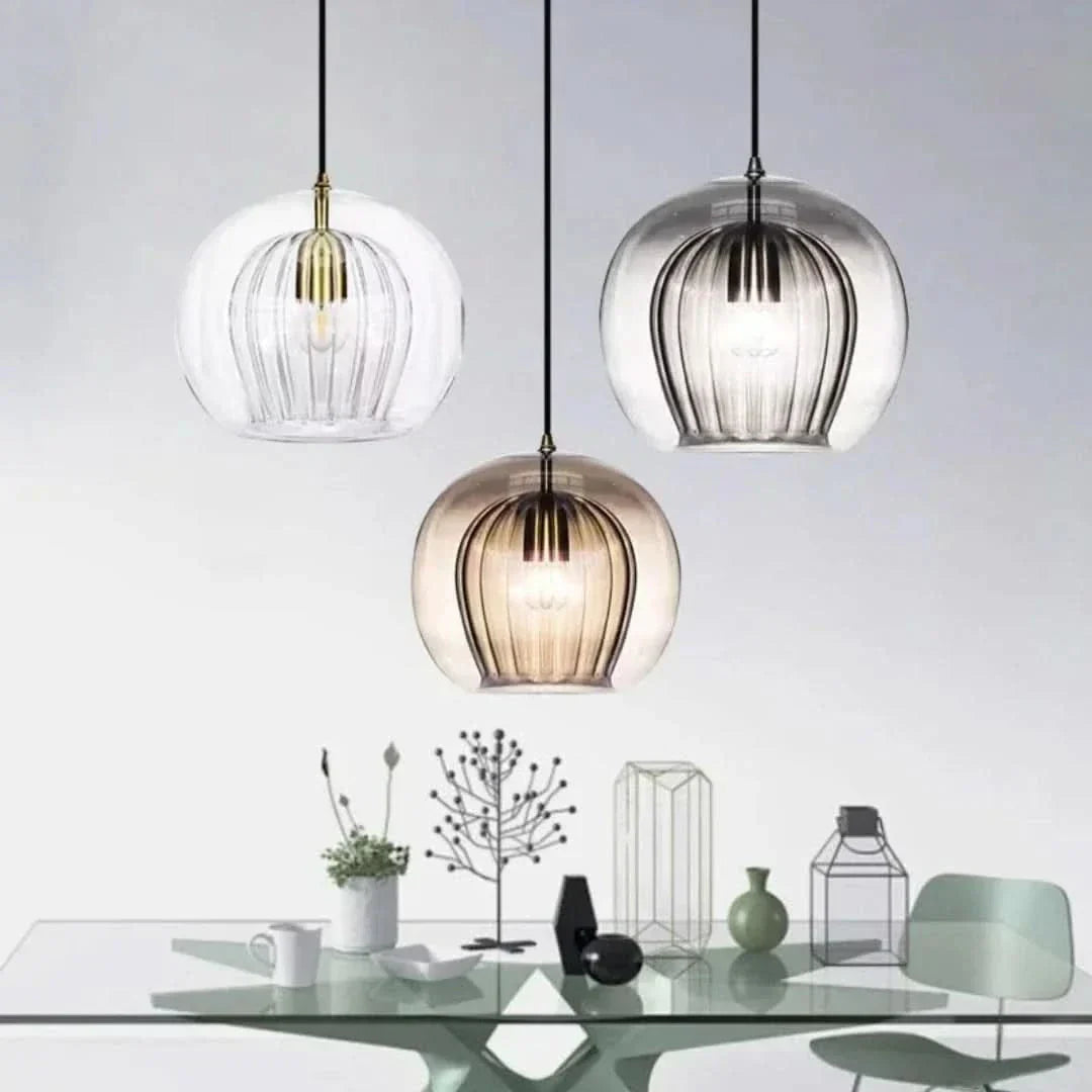 Lisslune | TimberGlow - Modern Glass Pendant Light