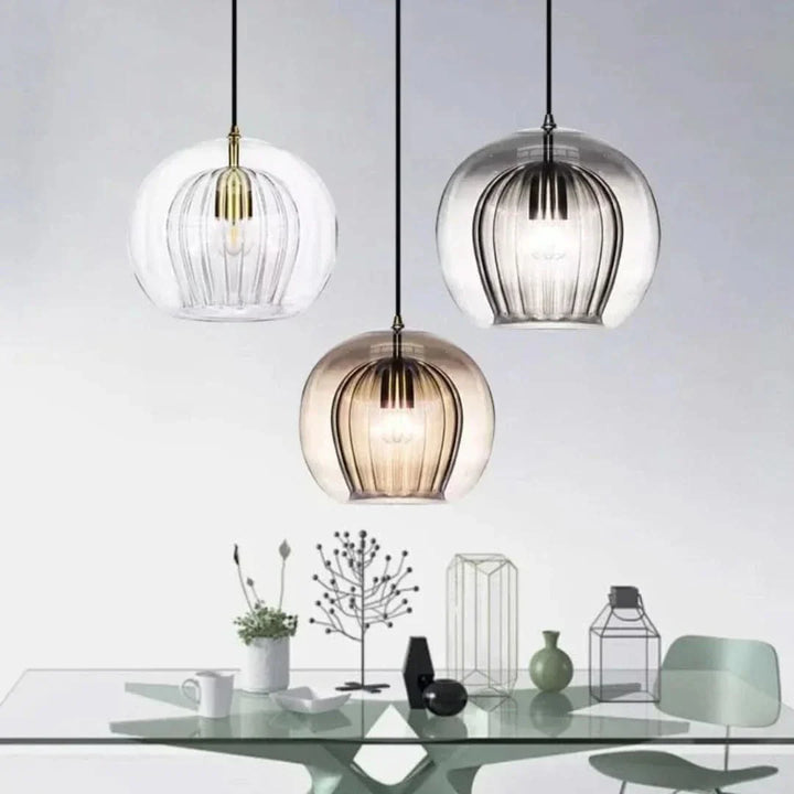 Lisslune | TimberGlow - Modern Glass Pendant Light