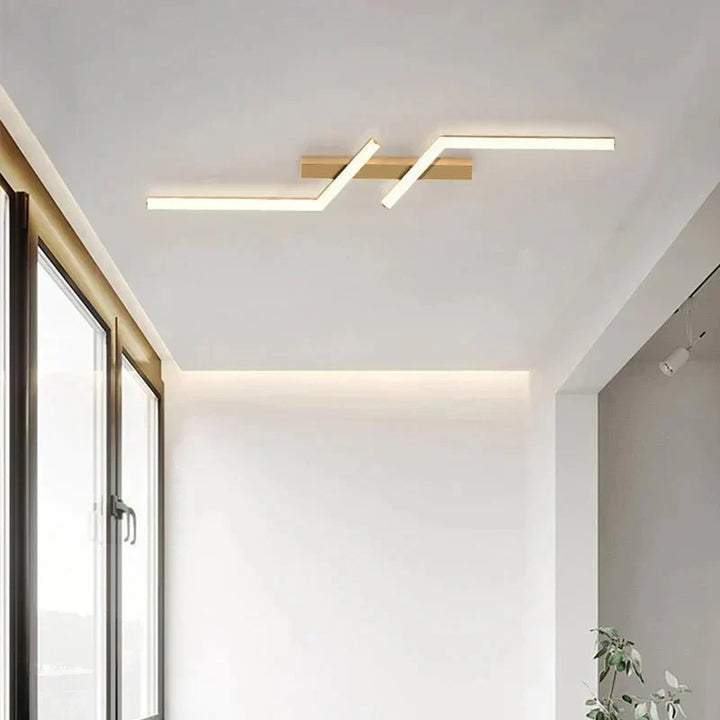 Lisslune | Modern Flush-Mounted LED Line Ceiling Light – Minimalist & Energy Efficient