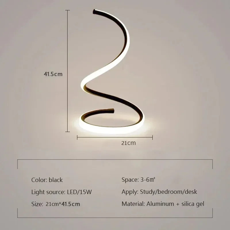 Lisslune | GlowStream - Modern LED Table Lamp