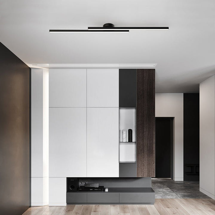 Lisslune | Modern Aluminium Semi Flush Mount LED Ceiling Light | Minimalist Design for Living Room. Bedroom & Hallway