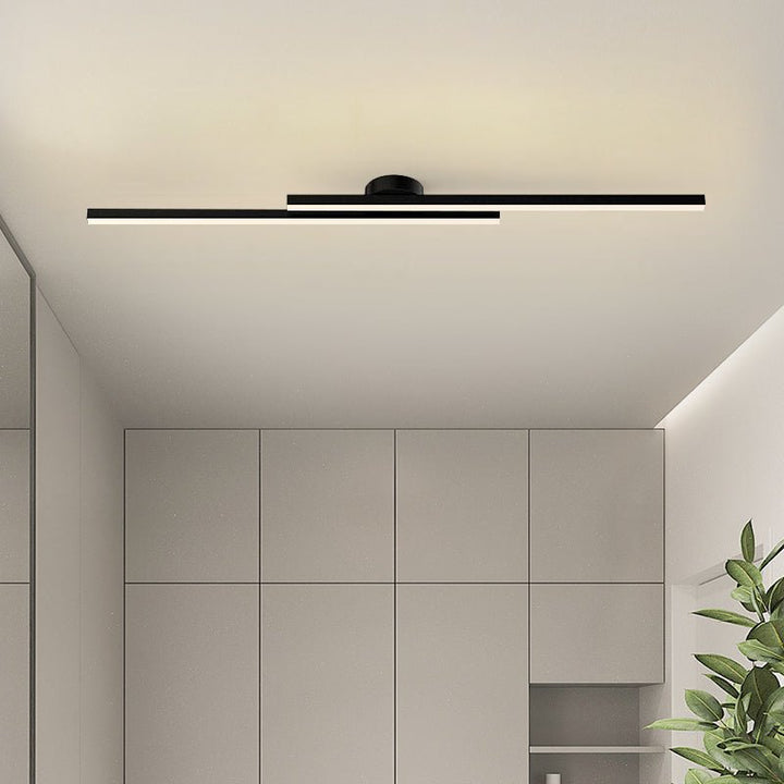 Lisslune | Modern Aluminium Semi Flush Mount LED Ceiling Light | Minimalist Design for Living Room. Bedroom & Hallway
