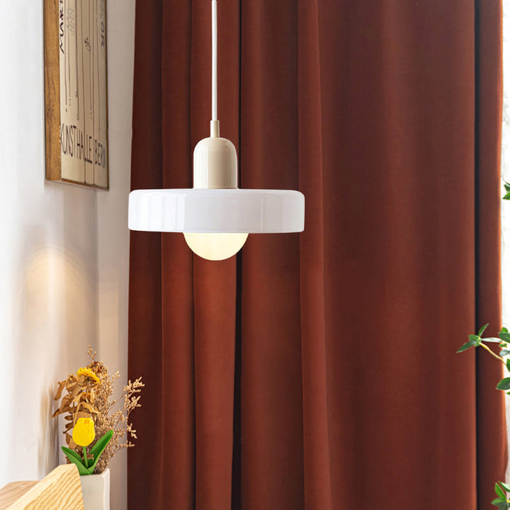 Lisslune | Coloured Glass Pendant Light – Elegant Bauhaus-Style Hanging Lamp for Living Room & Dining Area